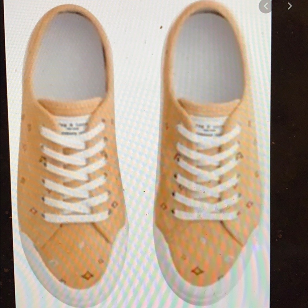 Rag & Bone Tan Dune Embroidered Suede Lace Up